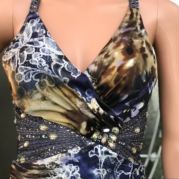 Ig Nite, multi colored halter maxi - Picture 3 of 7